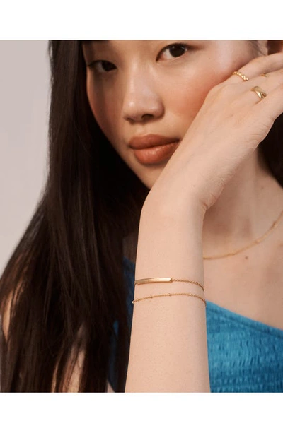 Shop Monica Vinader Linear Mini Friendship Chain Bracelet In 18ct Gold Vermeil/ Ster Silver