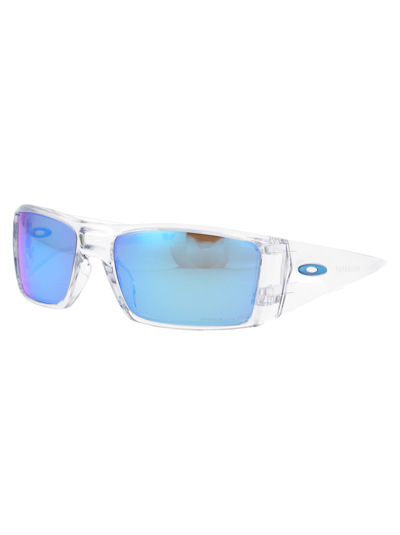 Shop Oakley Heliostat Sunglasses In 923107 Clear