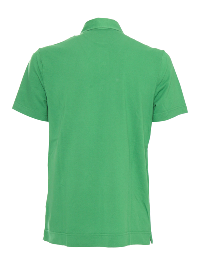 Shop Ballantyne Polo Neck Short Sleeves Piquet In Green