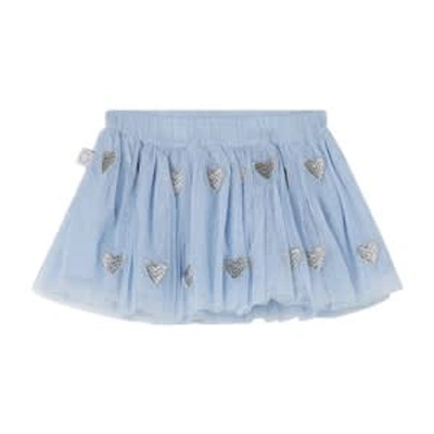 Shop Stella Mccartney Skirt With Applications In Light Blue
