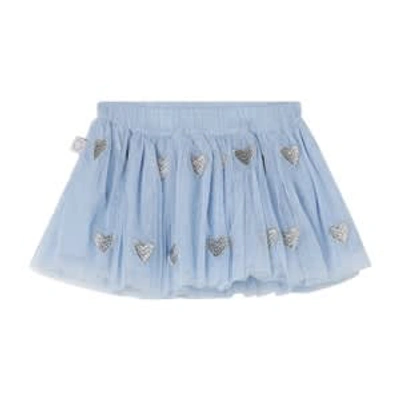 Stella Mccartney Skirt With Applications In Light Blue