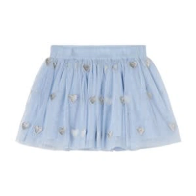 Shop Stella Mccartney Skirt With Applications In Light Blue