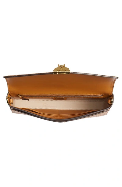 Shop Mcm Millie Monogrammed Leather Crossbody Bag In Cognac Brown