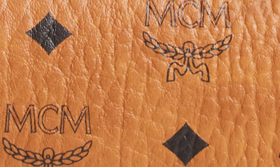 Shop Mcm Millie Monogrammed Leather Crossbody Bag In Cognac Brown