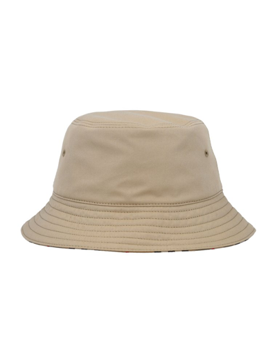 Shop Burberry Kids Checked Eyelet Detailed Reversible Bucket Hat In Multi