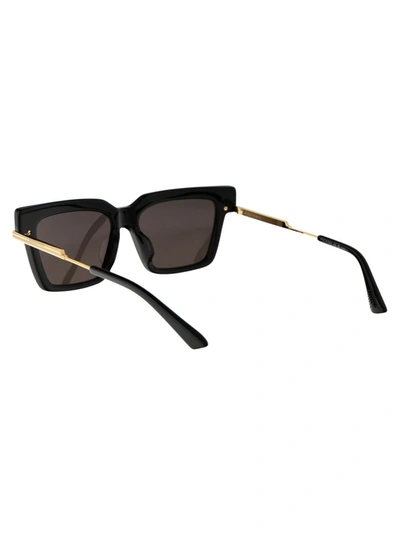 Shop Bottega Veneta Sunglasses In 001 Black Gold Grey
