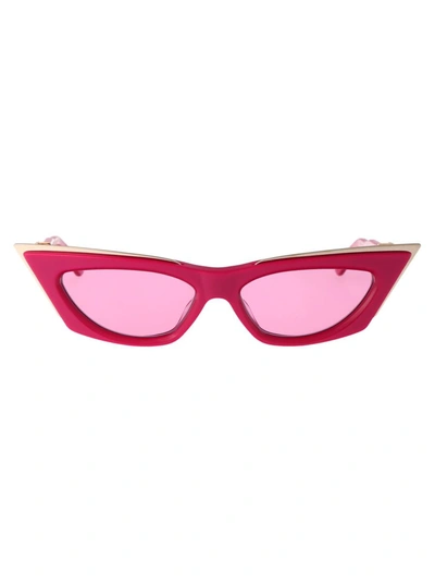 Shop Valentino Garavani Sunglasses In 113c Pink - White Gold W/ Va Pink - Ar