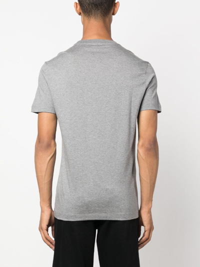 Shop Versace Medusa Logo-embellished Cotton T-shirt In Grey