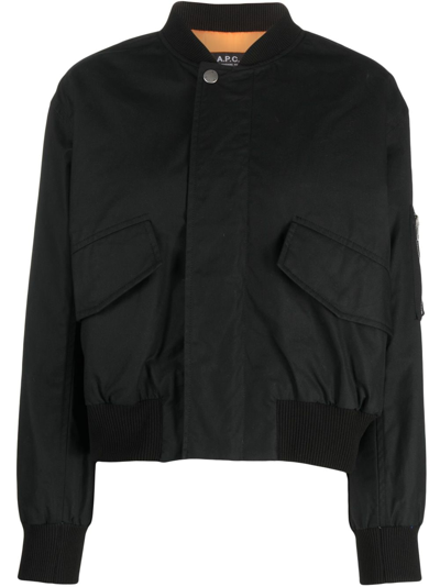 Shop Apc Haley Water-repellent Bomber Jacket In Black