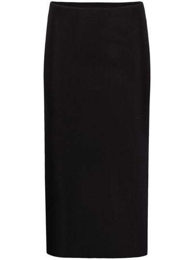 Shop Tom Ford High-waisted Midiskirt In Black