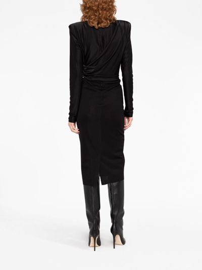 Tom Ford Black Zip Midi Skirt In Black