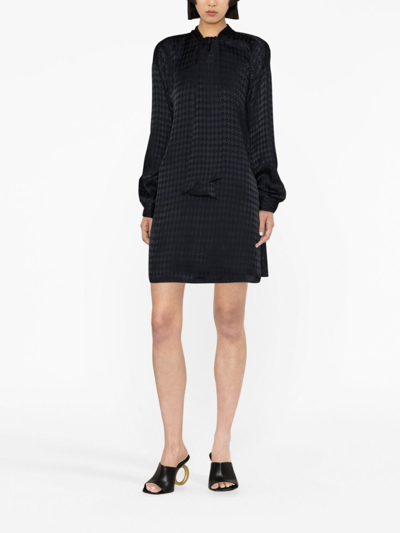 Fabiana Filippi Houndstooth-print Minidress In Blue
