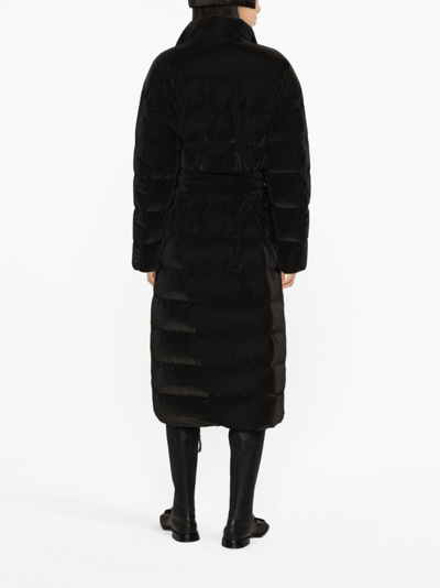 Shop Fabiana Filippi Padded Single-breasted Coat In Black