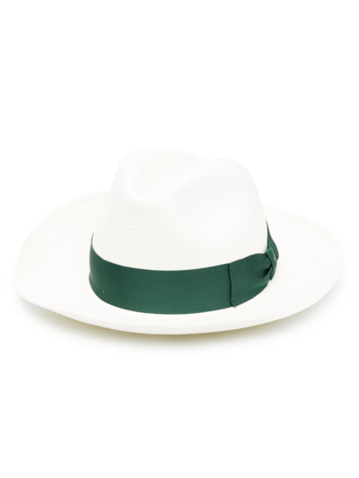 Shop Borsalino Panama Amedeo Straw Sun Hat In White