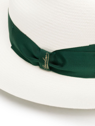 Shop Borsalino Panama Amedeo Straw Sun Hat In White