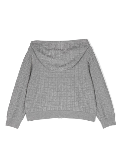 Shop Givenchy Patterned-jacquard Knitted Cardigan In Grey
