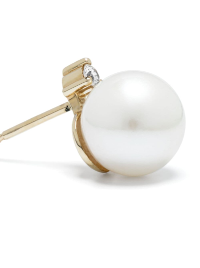 Shop Mizuki 14kt Yellow Gold Sea Of Beauty Essentials Pearl And Diamond Earrings