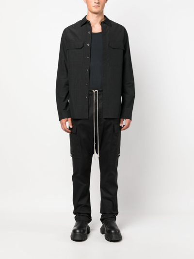 Shop Rick Owens Bela Drop-crotch Trousers In Black