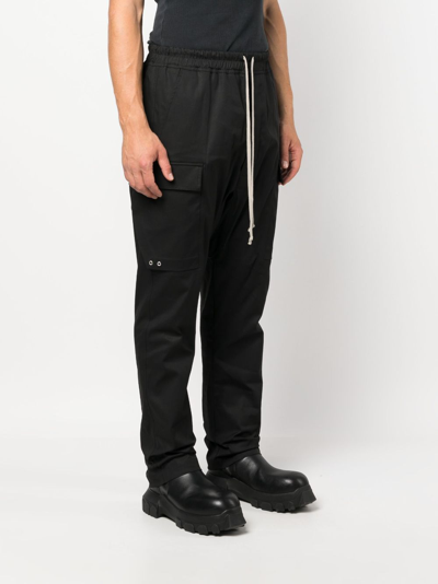 Shop Rick Owens Bela Drop-crotch Trousers In Black