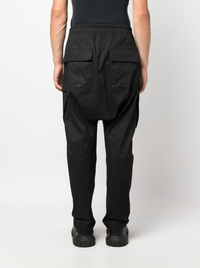 Shop Rick Owens Bela Drop-crotch Trousers In Black