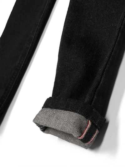 Shop Hugo Straight-leg Cotton Jeans In Black