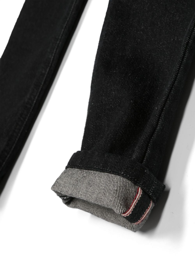 Hugo Boss Straight-leg Cotton Jeans In Black