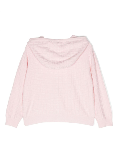 Shop Givenchy Patterned-jacquard Knitted Cardigan In Pink