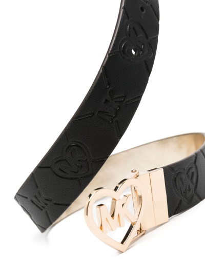 Shop Michael Kors Logo-buckle Reversible Belt In Black