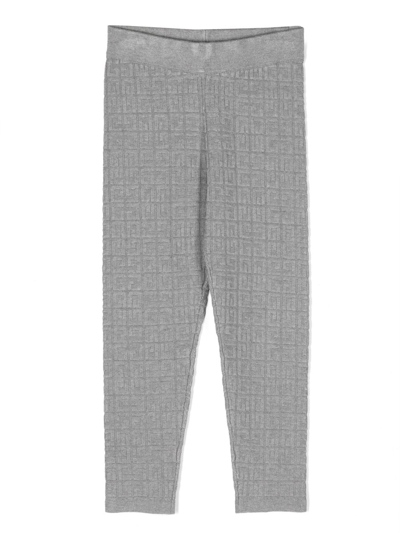 Shop Givenchy 4g Logo-jacquard Leggings In Grey