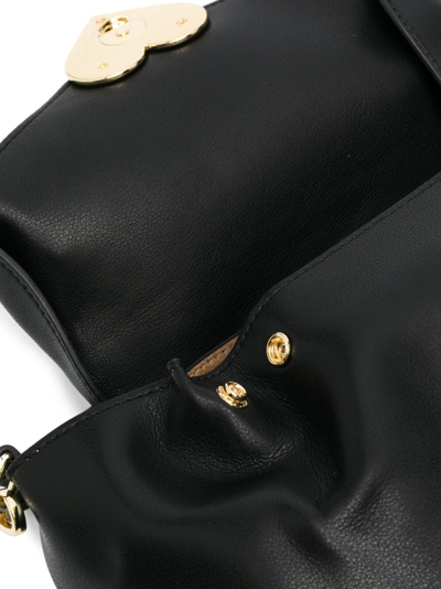 Shop Love Moschino Gracious Metallic-heart Tote Bag In Black