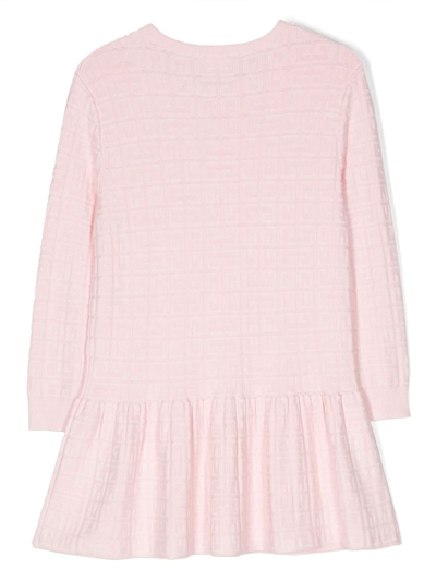 Shop Givenchy 4g Knitted Dress In Pink