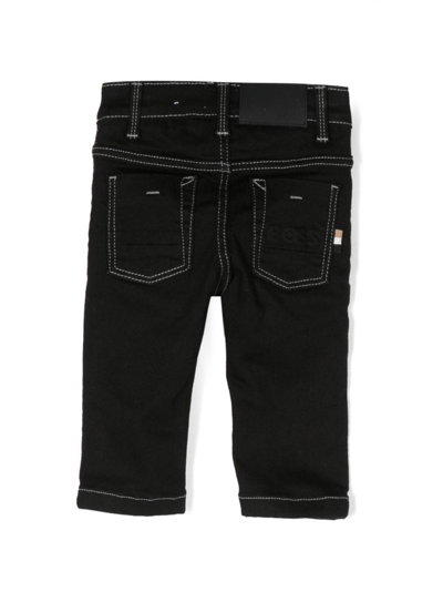 Shop Bosswear Contrast-stitching Jeans In Black