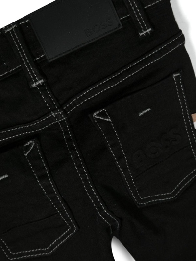 Bosswear Contrast-stitching Jeans In Black