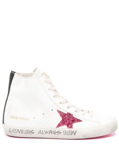 Shop Golden Goose Francy High-top Sneakers In White