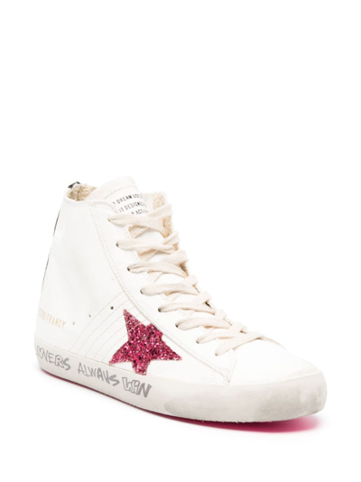 Shop Golden Goose Francy High-top Sneakers In White