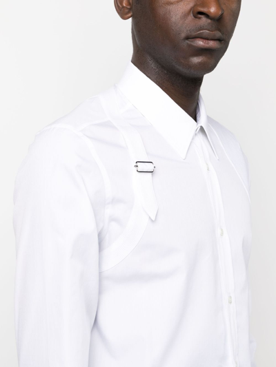 Shop Alexander Mcqueen Harness Cotton Shirt In White