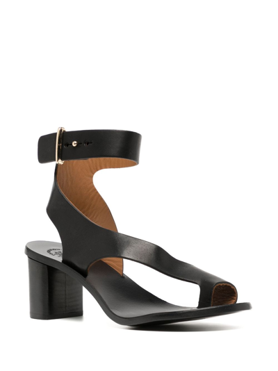 Shop Atp Atelier Volparo 55mm Leather Sandals In Black