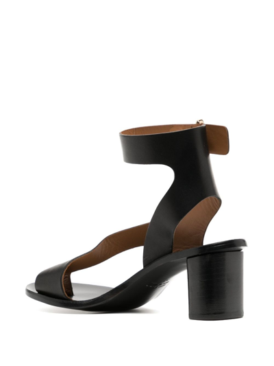 Shop Atp Atelier Volparo 55mm Leather Sandals In Black