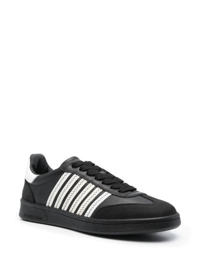 Shop Dsquared2 Boxer Low-top Sneakers In Black