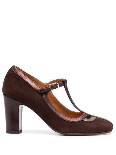 Shop Chie Mihara Wakun 90mm Round-toe Pumps In Brown