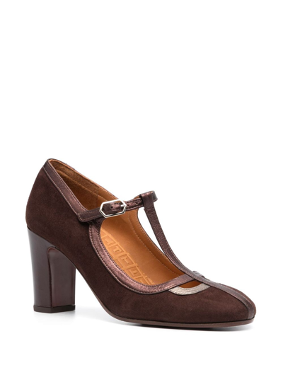 Shop Chie Mihara Wakun 90mm Round-toe Pumps In Brown