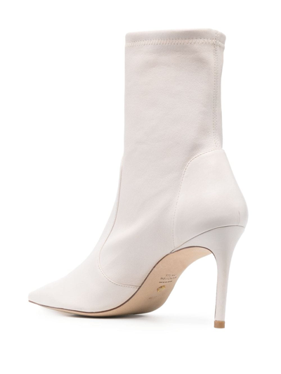 Stuart Weitzman Stretch 100mm Pointed-toe Boots In Neutrals