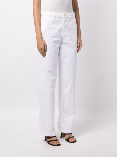 Shop Nili Lotan Elliot Boy Straight-leg Trousers In White