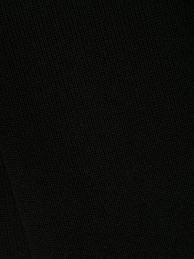 Shop Balmain Intarsia-logo Knitted Scarf In Black