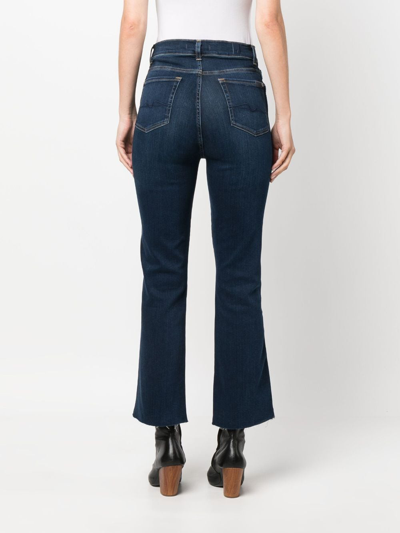 Shop 7 For All Mankind Illusion Opulent Slim-cut Flared Jeans In Blue