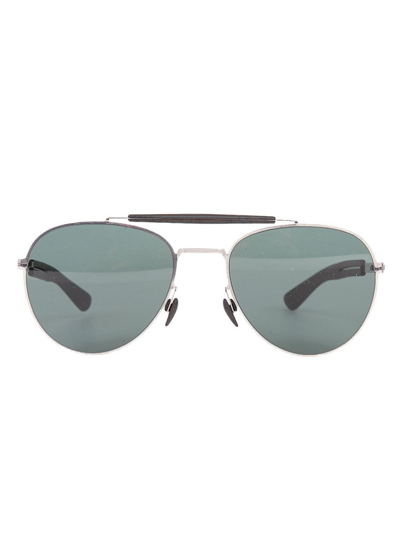 Shop Mykita Aviator Frame Sunglasses In Multi