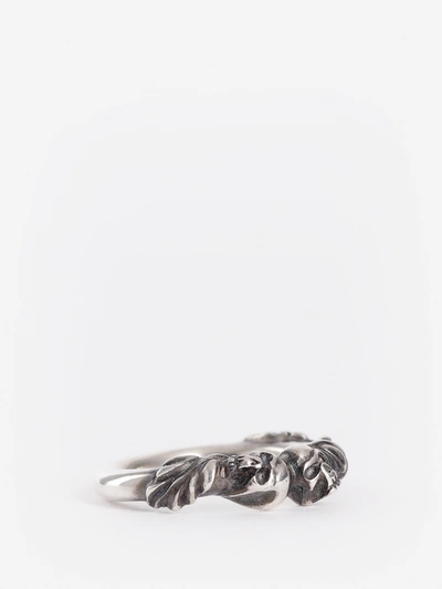 Werkstatt:münchen Werkstatt Munchen 5 Ring Combination Skull In Silver