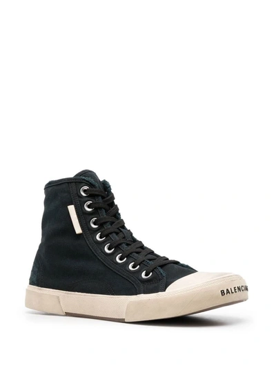 Shop Balenciaga Paris High-top Sneakers In Nero E Bianco