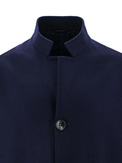 Shop Kiton Coat In Blue