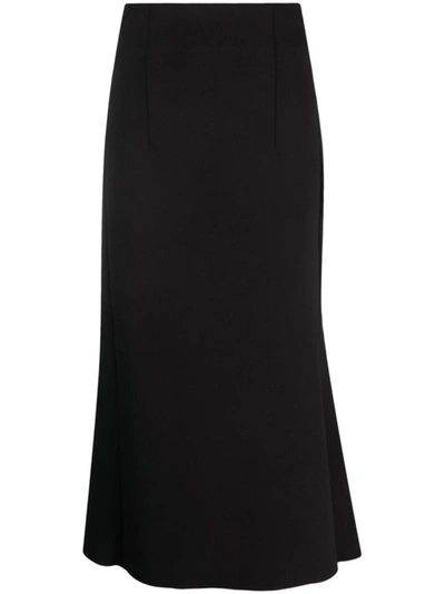 Shop Philosophy Di Lorenzo Serafini Flared Midi Skirt In Black